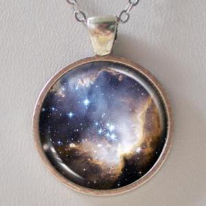 Cosmic Necklace -star Cluster Ngc 602 In Small..