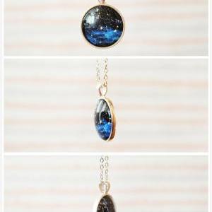 Cosmic Pendant Necklace Stars Clusters Ngc Galaxy Pendant Series