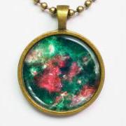 Constellation Necklace -Star Birth- Green, Red, Infrared Light - Galaxy Series