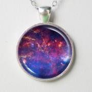 Galaxy Necklace - The Center of the Milky Way Galaxy- Galaxy Series