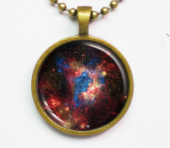 Galaxy Necklace - Star-forming Region In In The Large Magellanic Cloud -astronomical Necklace